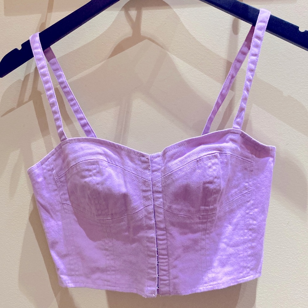 Forever 21 Hook and Eye Crop Top, Size Small